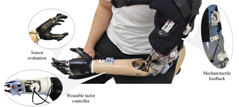 Design and Integration of an Inexpensive Wearable Mechanotactile Feedback System for Myoelectric Prostheses