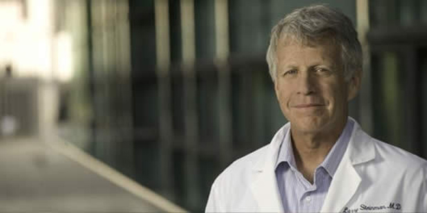 Lawrence Steinman cofounded a  company to open up the design of a  clinical trial to other neurologists and patients with the goal of testing a blood pressure drug as a therapy for MS.  (Photo courtesy of Lawrence Steinman.)