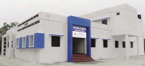 FIGURE 4: The Sai Rural Diabetes Specialities Centre, our rural diabetes center established at Illedu near Chunampet in the Kancheepuram district, where the patients were given follow-up care. (Photo courtesy of Dr. Mohan’s Diabetes Specialities Centre.)