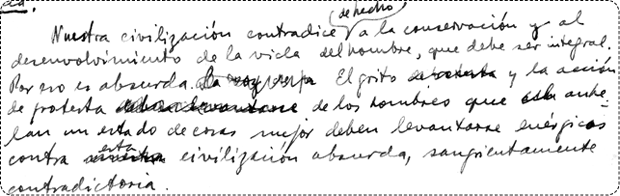 FIGURE 5: Máximo II’s notes on civilization and life.