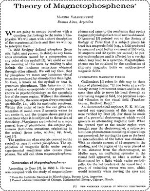 FIGURE 14: The first page of the paper published by Máximo II in The American Journal of Medical Electronics in 1962. This journal was later discontinued.