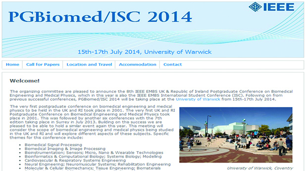 PGBiomed/ISC 2014—University of Warwik, Coventry, United Kingdom.