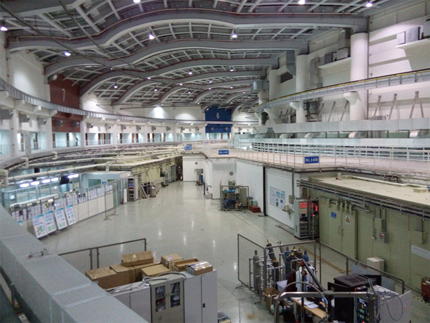 Inside the Shanghai Synchrotron Radiation Facility (SSRF).