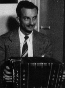 Alfredo Cordisco (1916–­present), one of the outstanding bandeononists, who played with several of the best tango orchestras of Argentina. (Photo courtesy of the Cordisco family.)