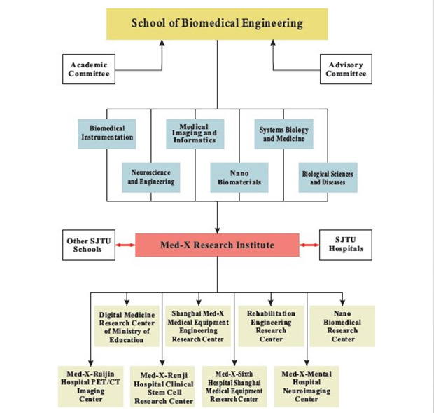 Organizational Structure of Med-X Research Institute.