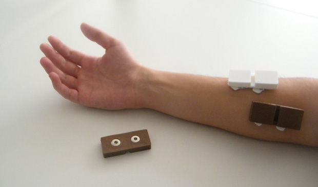 PLUX's muscleBAN devices provides EMG and 6 axis motion data in a band-aid like form factor for biofeedback applications and research. Currently in clinical validation phase, it is expected for general sale in Spring of 2016.