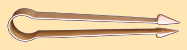 Figure 16: Tweezers for removing foreign bodies in the auditory canal [23]. (Photo courtesy of Fuat Sezgin.)