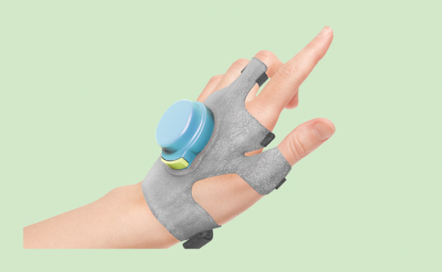 Figure 5: This rendering provides a suggestion of the current GyroGlove prototype. The eventual product will be more stylish, Ong says. The researchers are keeping the current prototype under wraps for now but hope to have a commercial product available later this year. (Image courtesy of GyroGlove.)