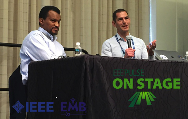 Michael Taborn (left) and Doug Raymond (right) were keynote speakers for the IEEE Pulse on Stage, Honolulu, Hawaii.