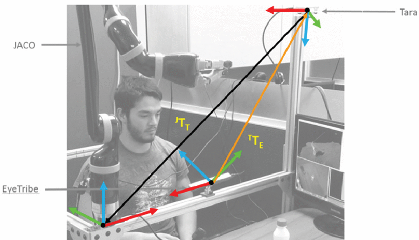 Proof of Concept of an Assistive Robotic Arm Control Using Artificial Stereovision and Eye-Tracking